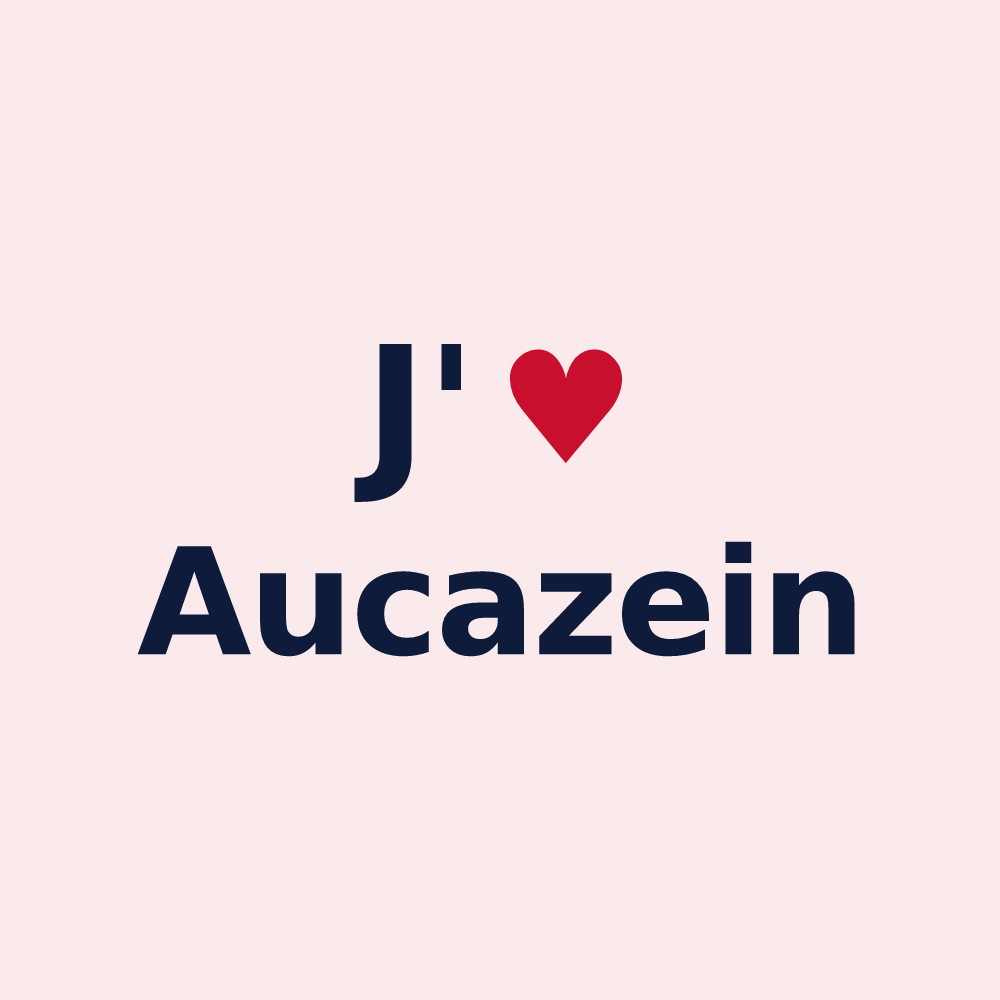 Magnet personnalisé Aucazein — design J'aime Aucazein