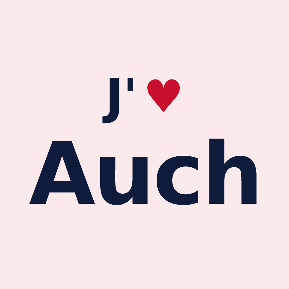 Magnet personnalisé Auch — design J'aime Auch