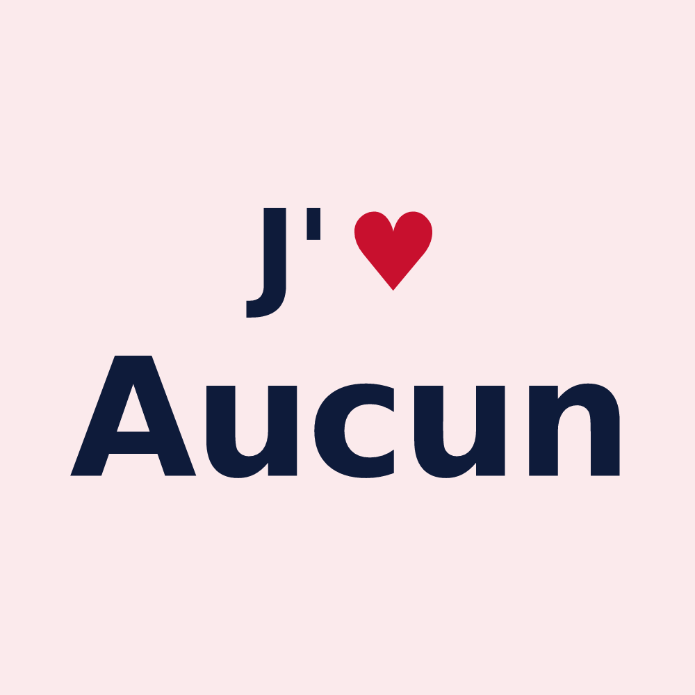 Magnet personnalisé Aucun — design J'aime Aucun