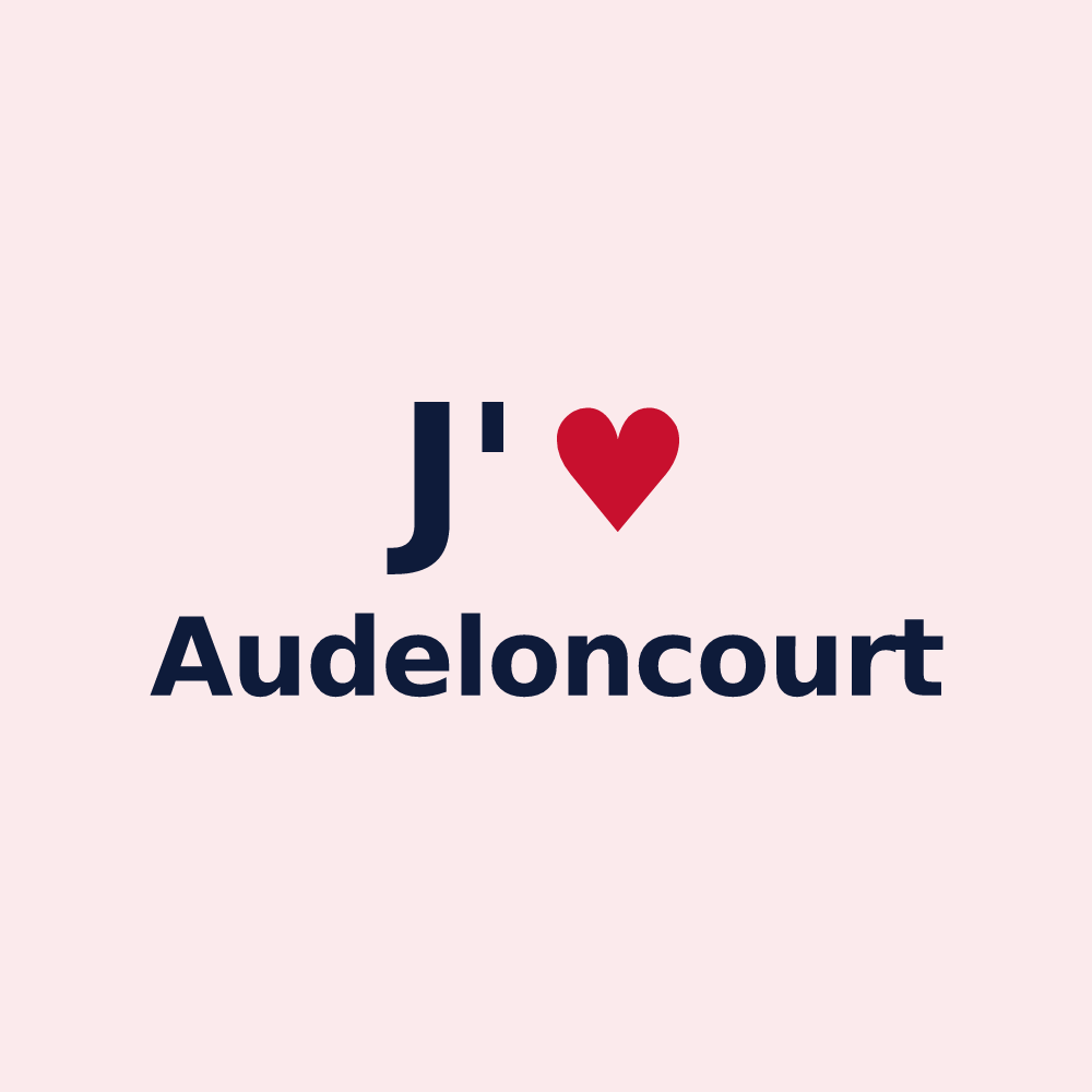 Magnet personnalisé Audeloncourt — design J'aime Audeloncourt