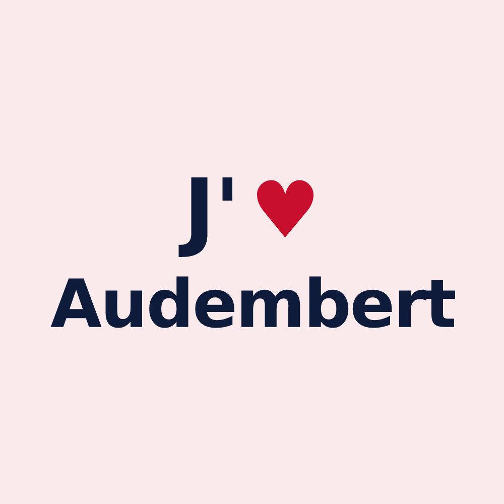 Magnet personnalisé Audembert — design J'aime Audembert