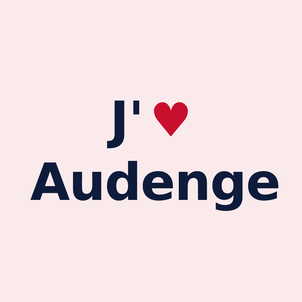Magnet personnalisé Audenge — design J'aime Audenge