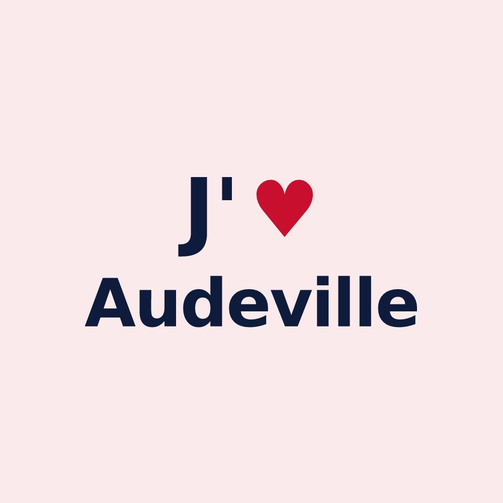 Magnet personnalisé Audeville — design J'aime Audeville
