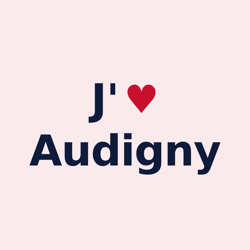 Magnet personnalisé Audigny — design J'aime Audigny