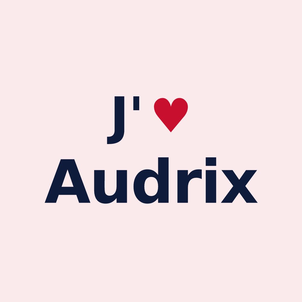 Magnet personnalisé Audrix — design J'aime Audrix