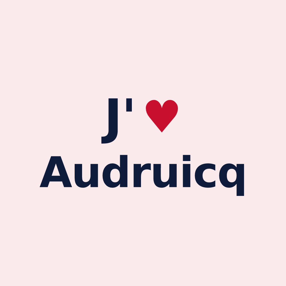 Magnet personnalisé Audruicq — design J'aime Audruicq