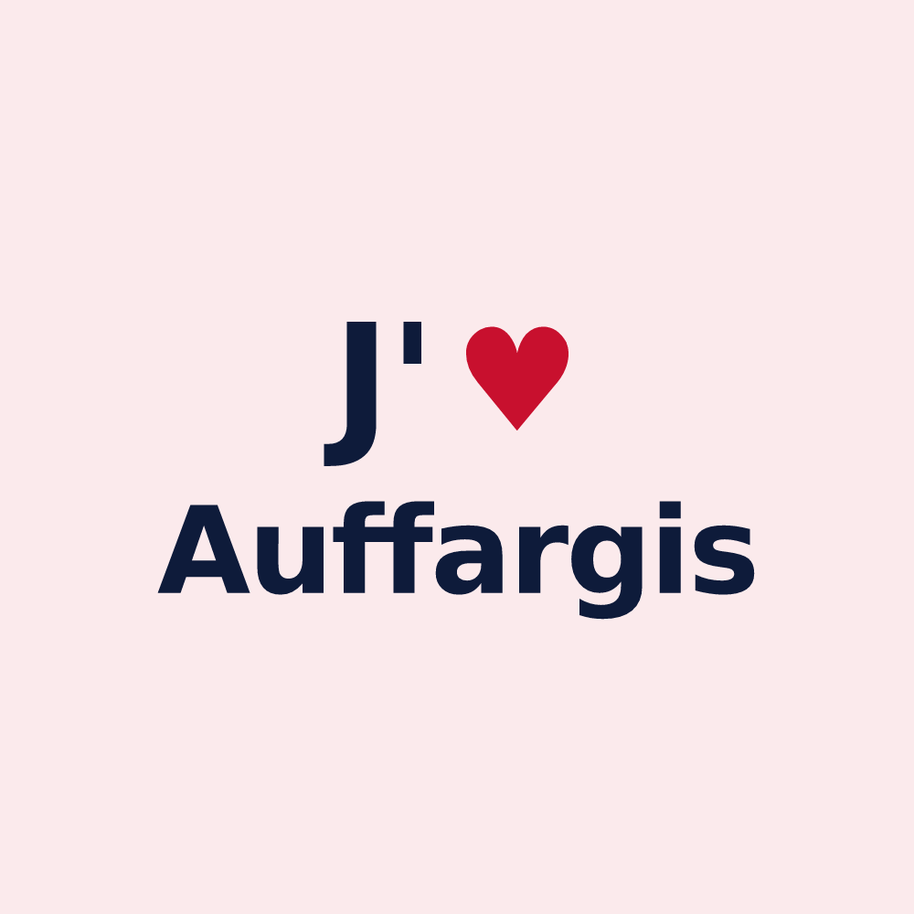 Magnet personnalisé Auffargis — design J'aime Auffargis