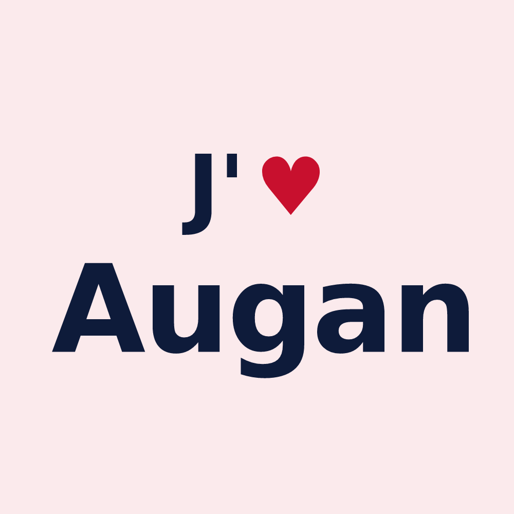 Magnet personnalisé Augan — design J'aime Augan