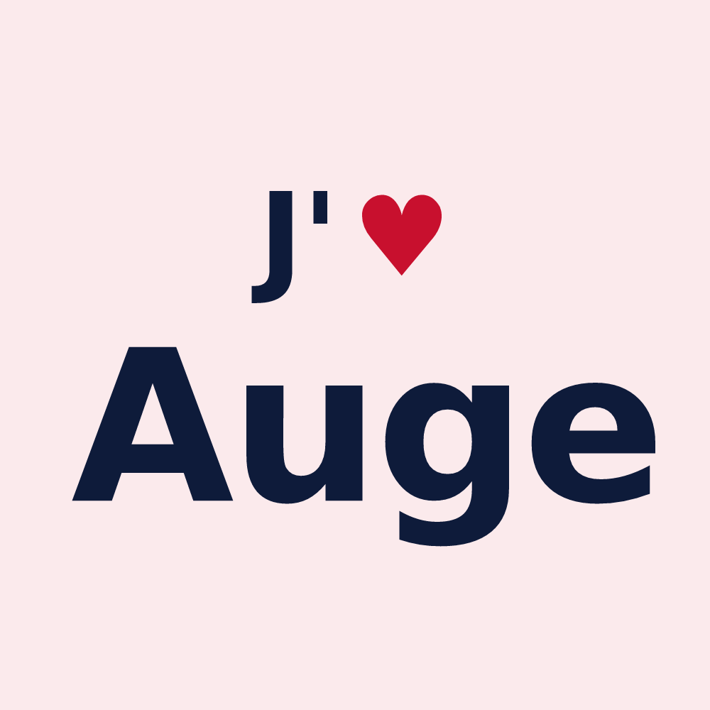 Magnet personnalisé Auge — design J'aime Auge