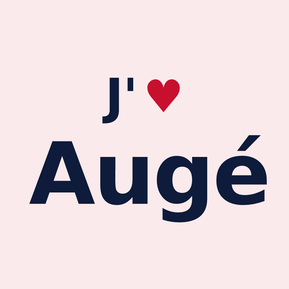 Magnet personnalisé Augé — design J'aime Augé