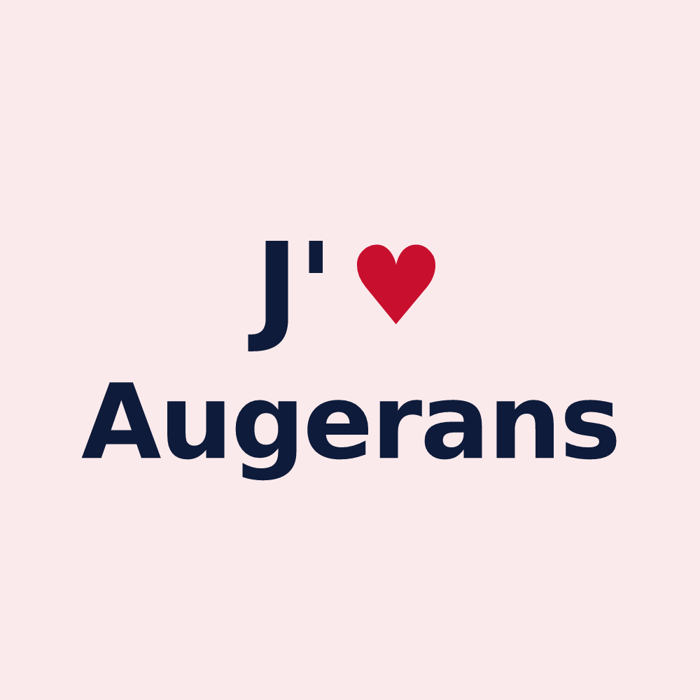 Magnet personnalisé Augerans — design J'aime Augerans