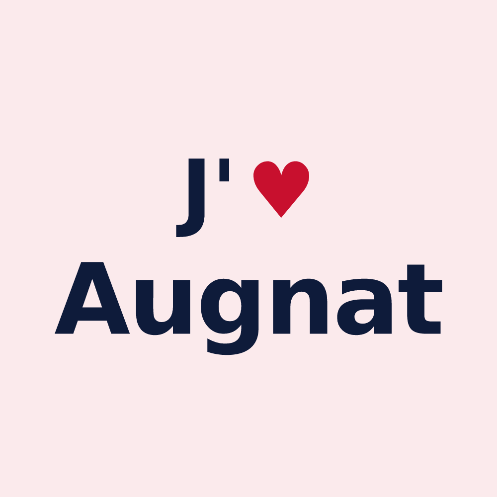 Magnet personnalisé Augnat — design J'aime Augnat