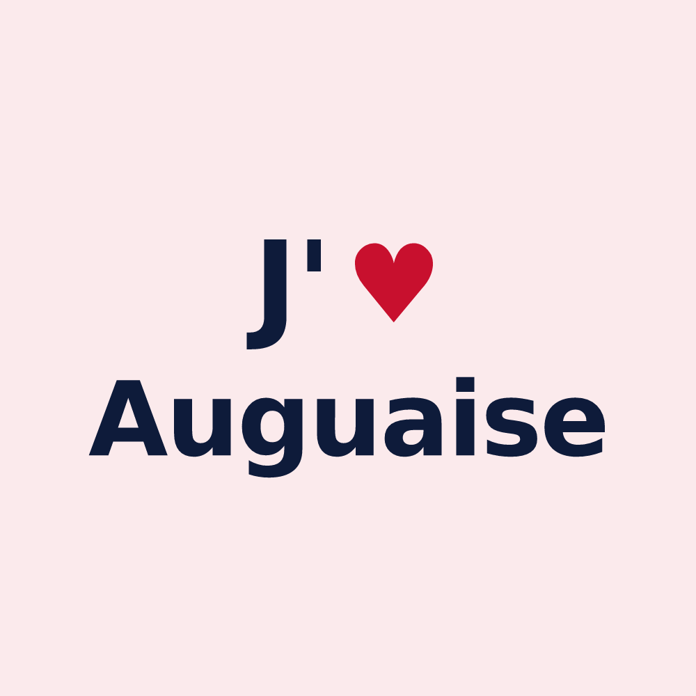 Magnet personnalisé Auguaise — design J'aime Auguaise