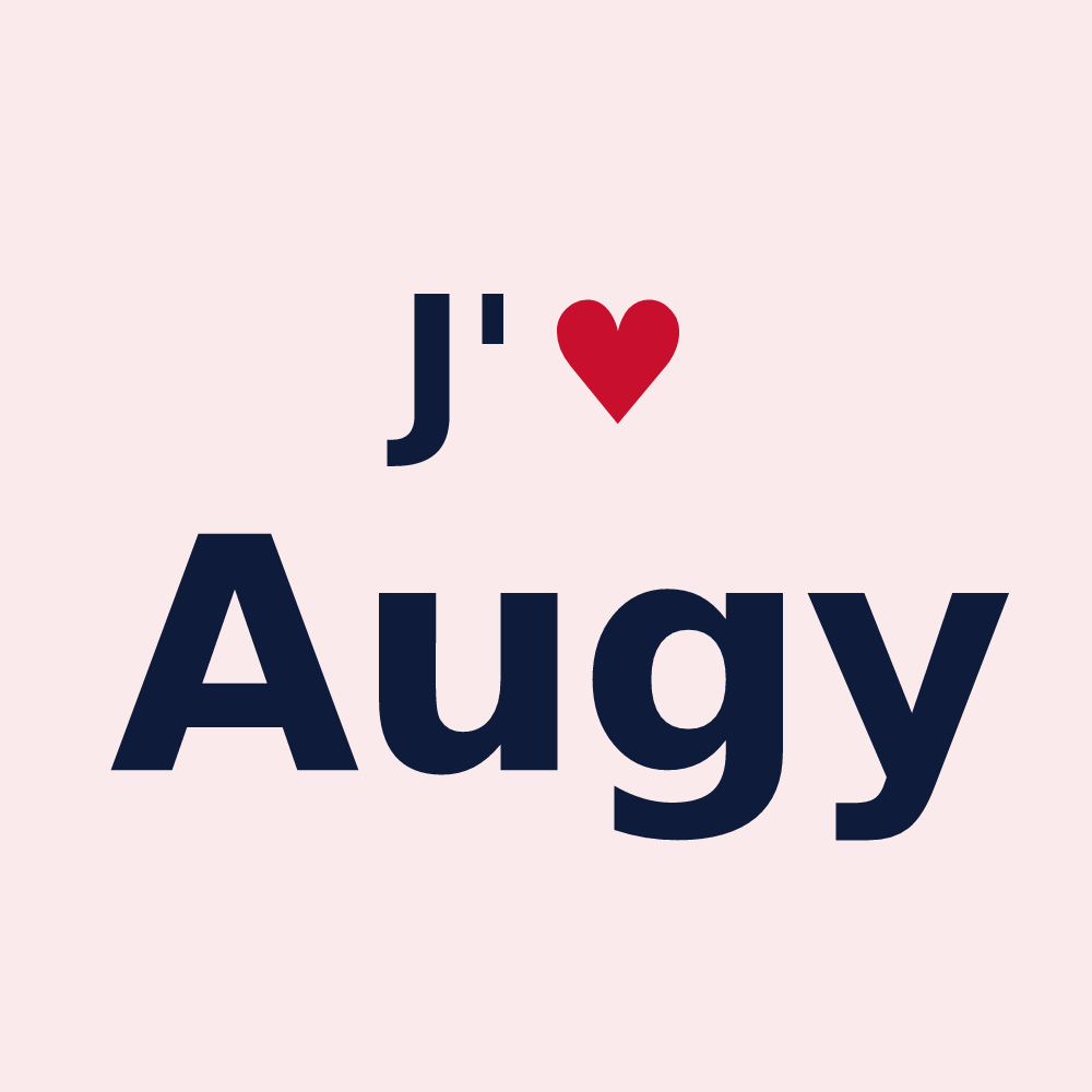 Magnet personnalisé Augy — design J'aime Augy