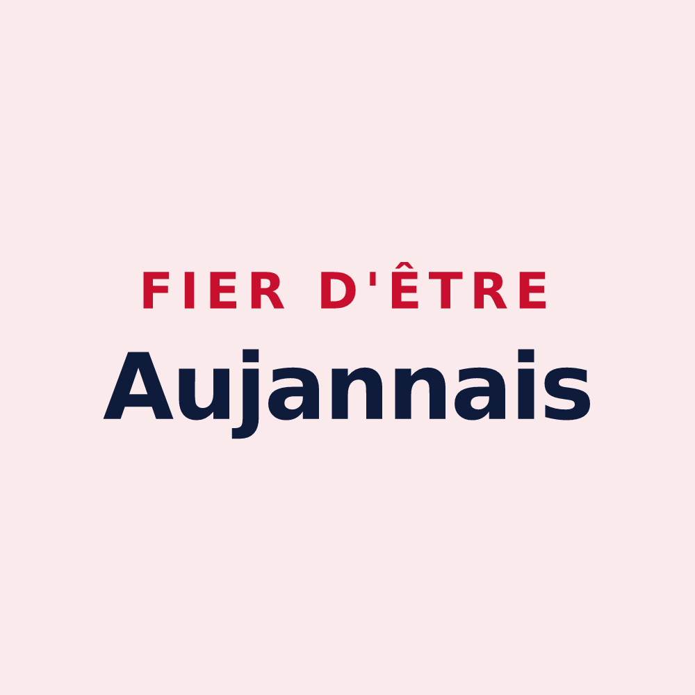 Magnet « Fier d'être Aujannais » — design pour Aujan-Mournède