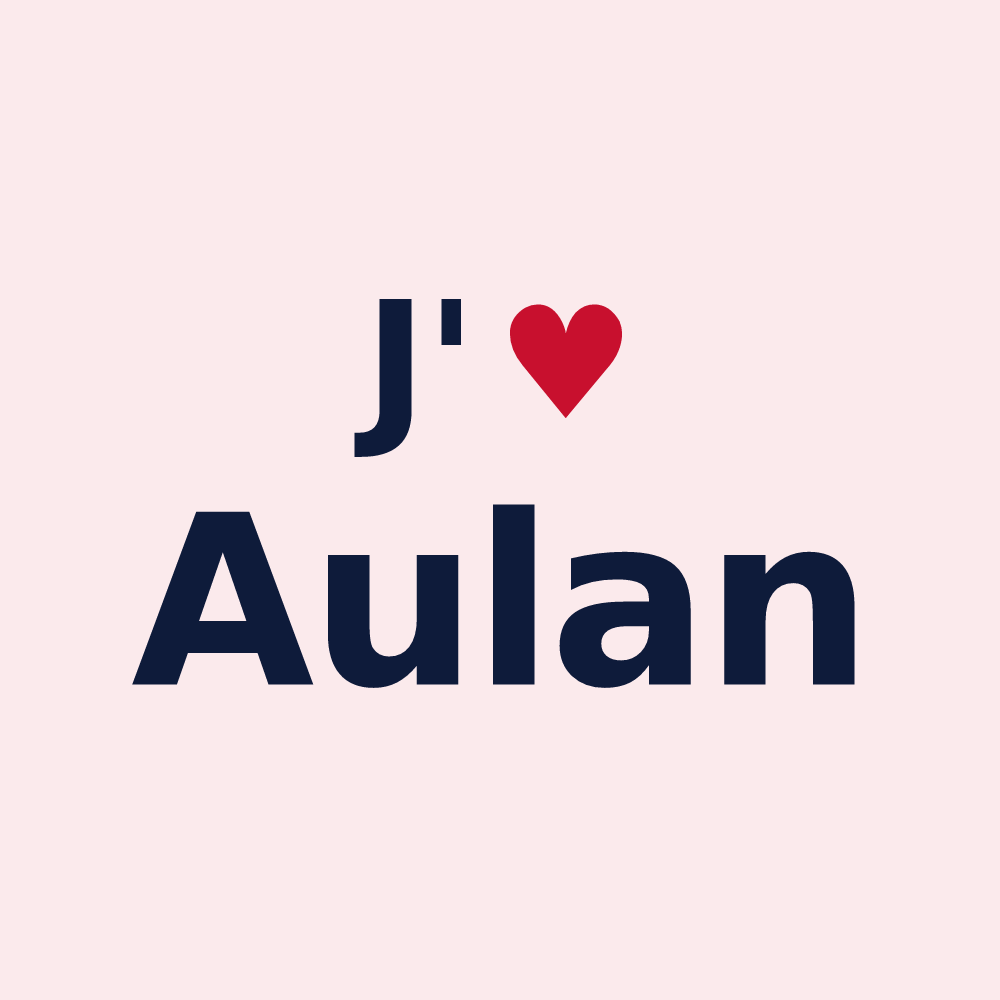 Magnet personnalisé Aulan — design J'aime Aulan