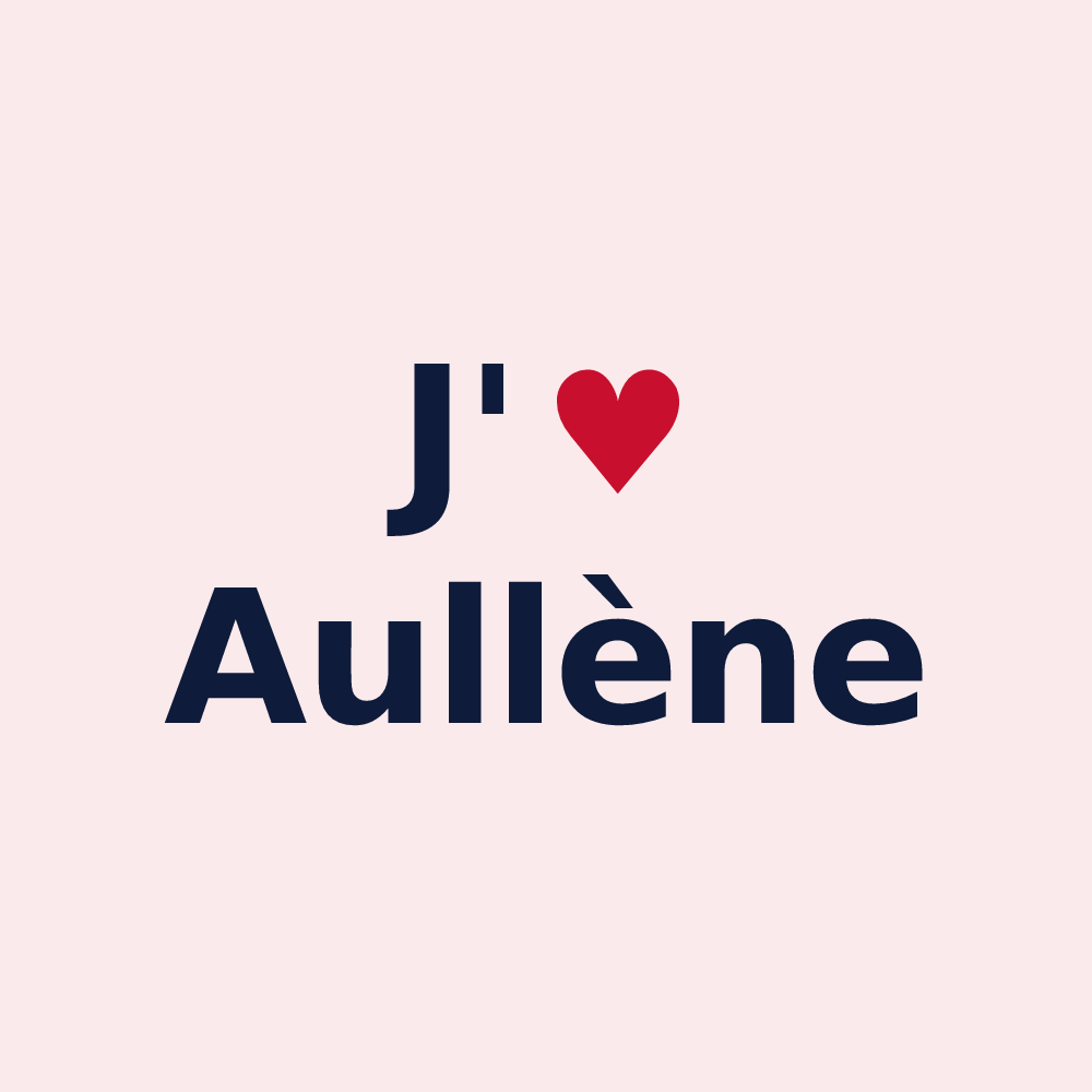 Magnet personnalisé Aullène — design J'aime Aullène