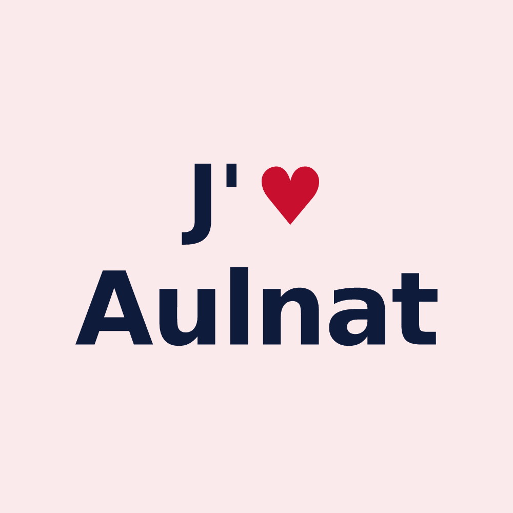 Magnet personnalisé Aulnat — design J'aime Aulnat