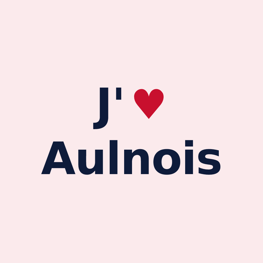 Magnet personnalisé Aulnois — design J'aime Aulnois