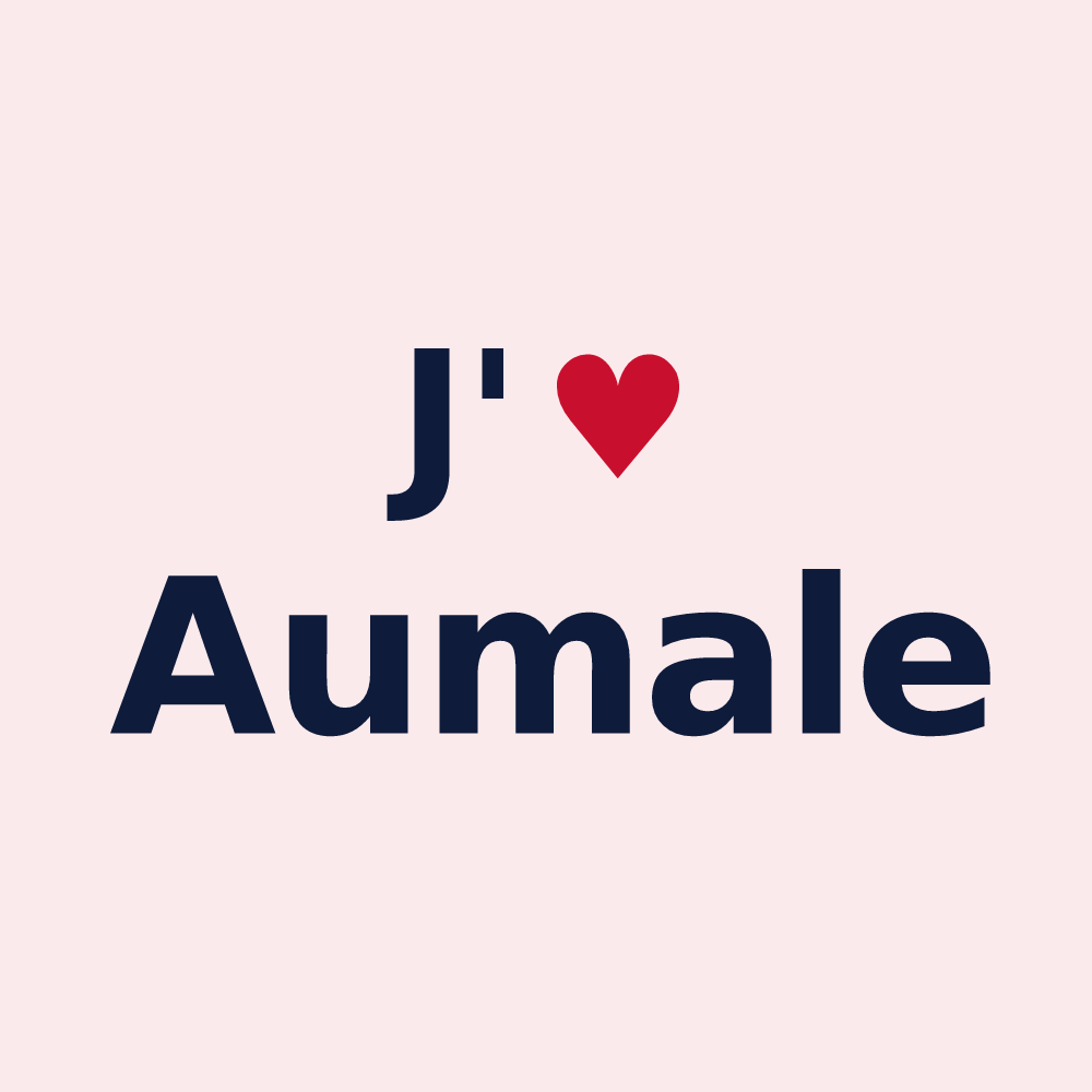 Magnet personnalisé Aumale — design J'aime Aumale