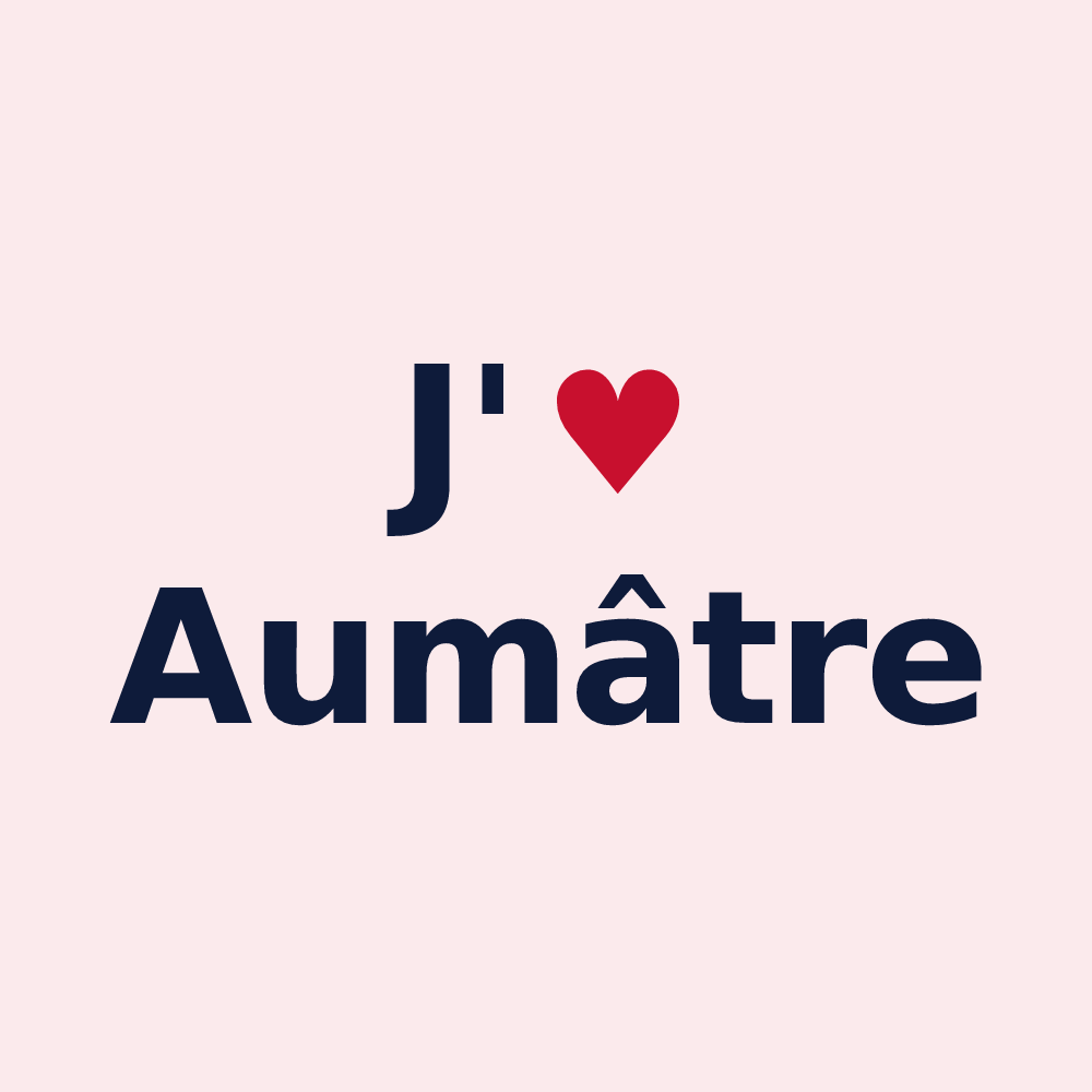 Magnet personnalisé Aumâtre — design J'aime Aumâtre