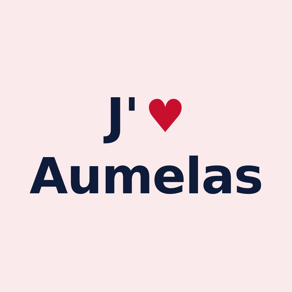 Magnet personnalisé Aumelas — design J'aime Aumelas