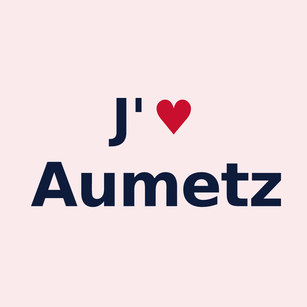 Magnet personnalisé Aumetz — design J'aime Aumetz