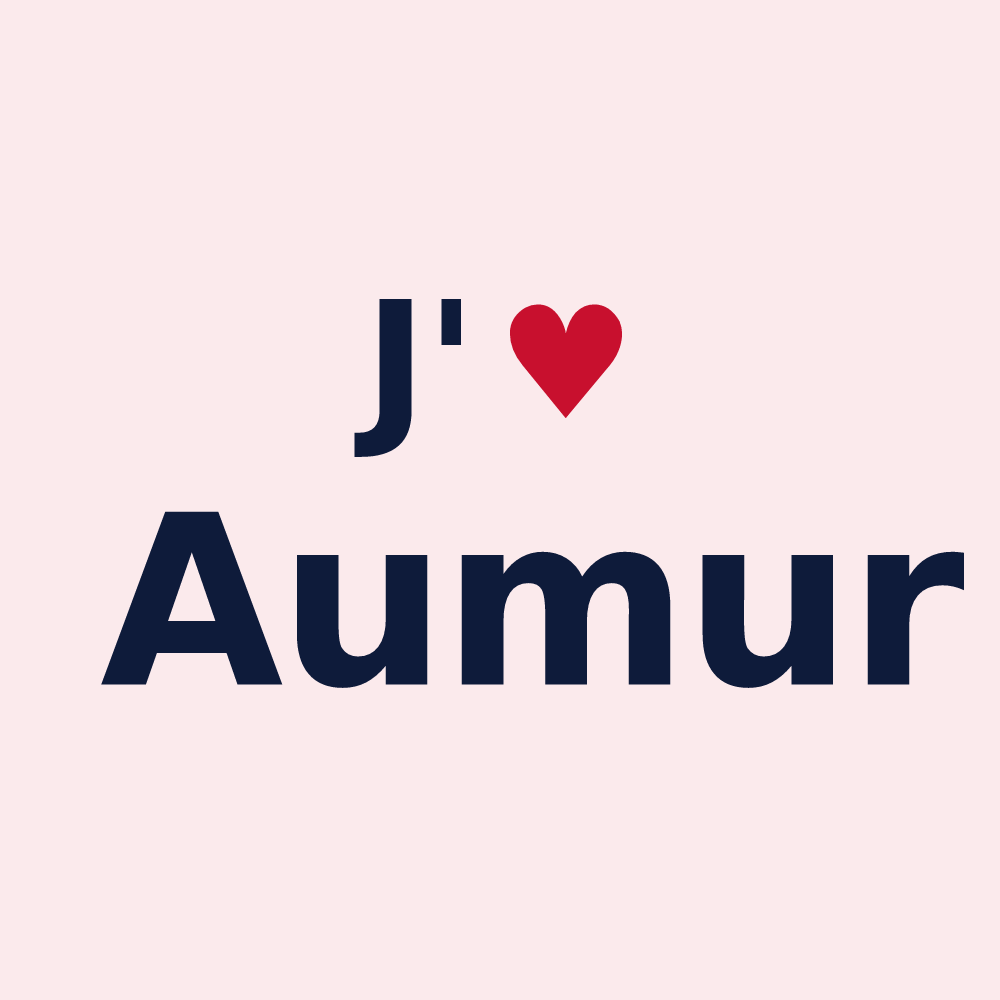 Magnet personnalisé Aumur — design J'aime Aumur