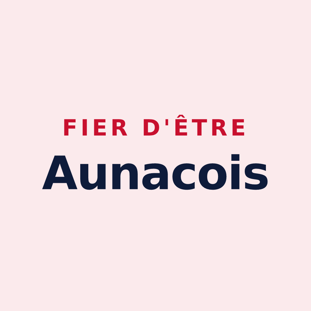 Magnet « Fier d'être Aunacois » — design pour Aunac-sur-Charente