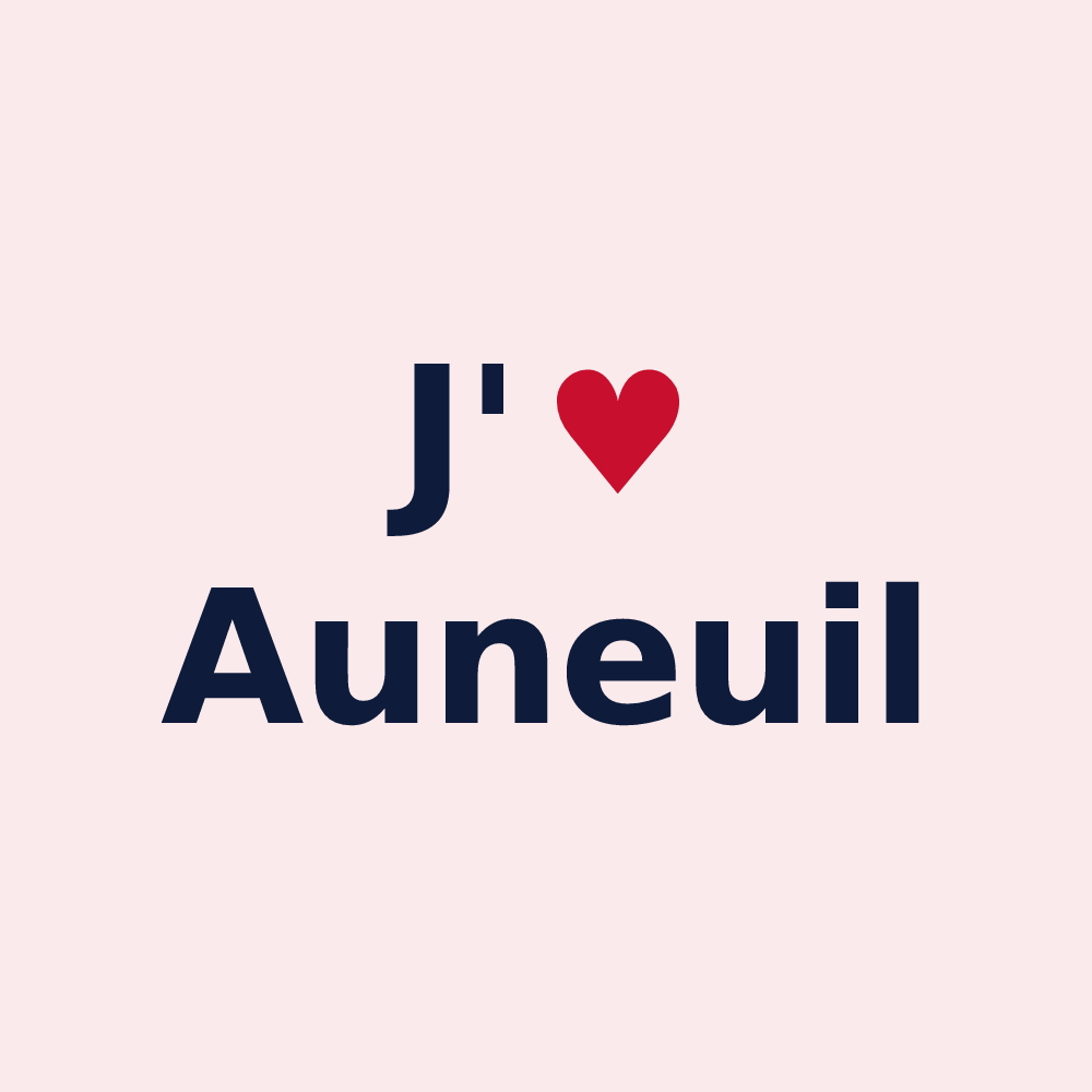 Magnet personnalisé Auneuil — design J'aime Auneuil
