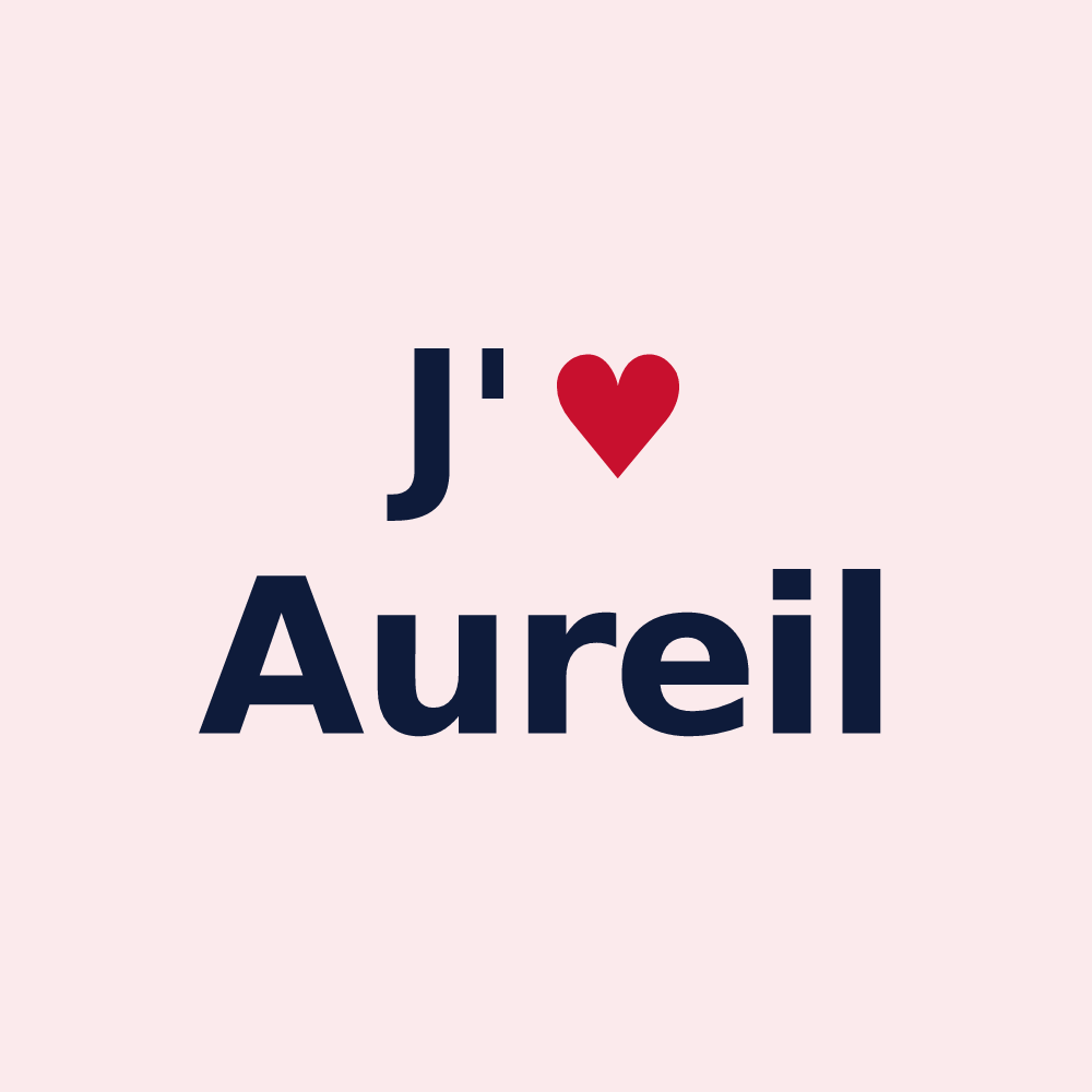 Magnet personnalisé Aureil — design J'aime Aureil