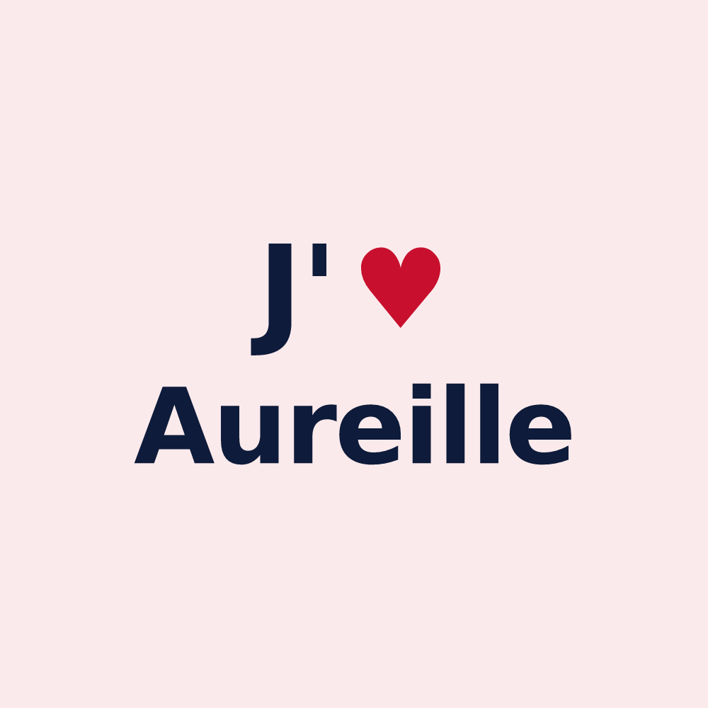 Magnet personnalisé Aureille — design J'aime Aureille