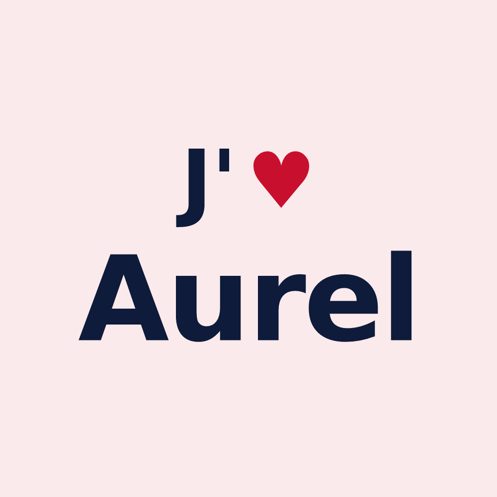 Magnet personnalisé Aurel — design J'aime Aurel