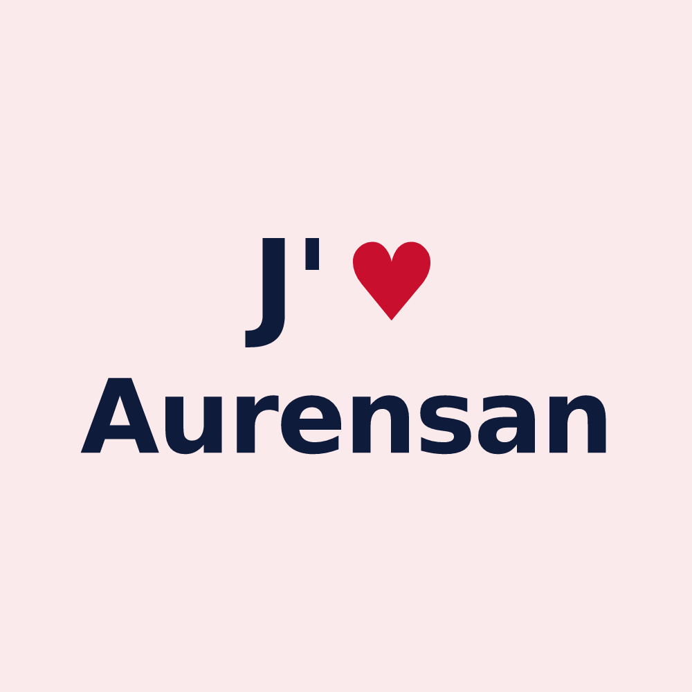 Magnet personnalisé Aurensan — design J'aime Aurensan