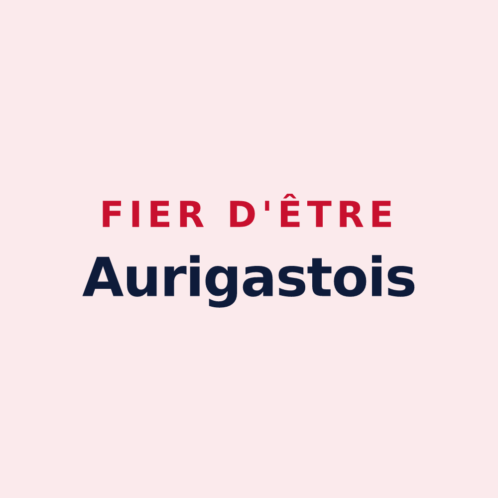 Magnet « Fier d'être Aurigastois » — design pour Auriac-Lagast