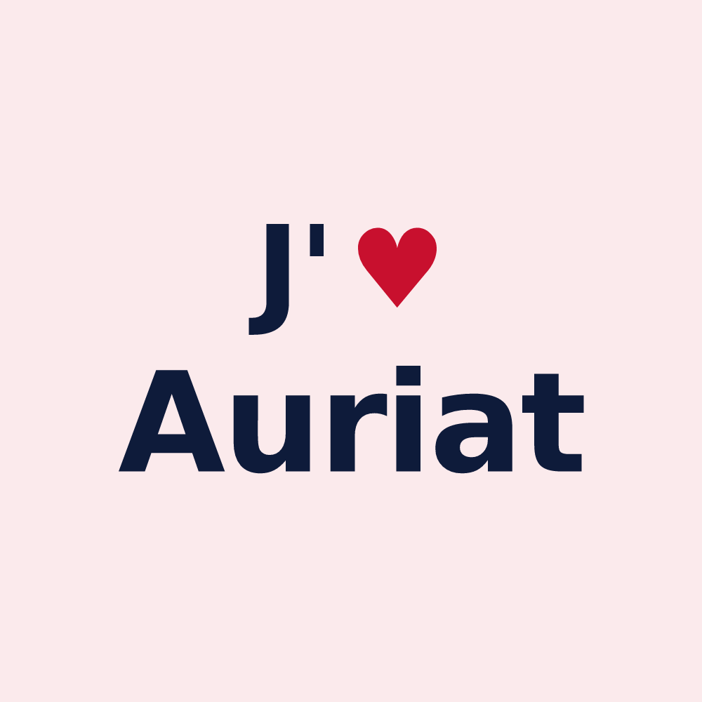 Magnet personnalisé Auriat — design J'aime Auriat