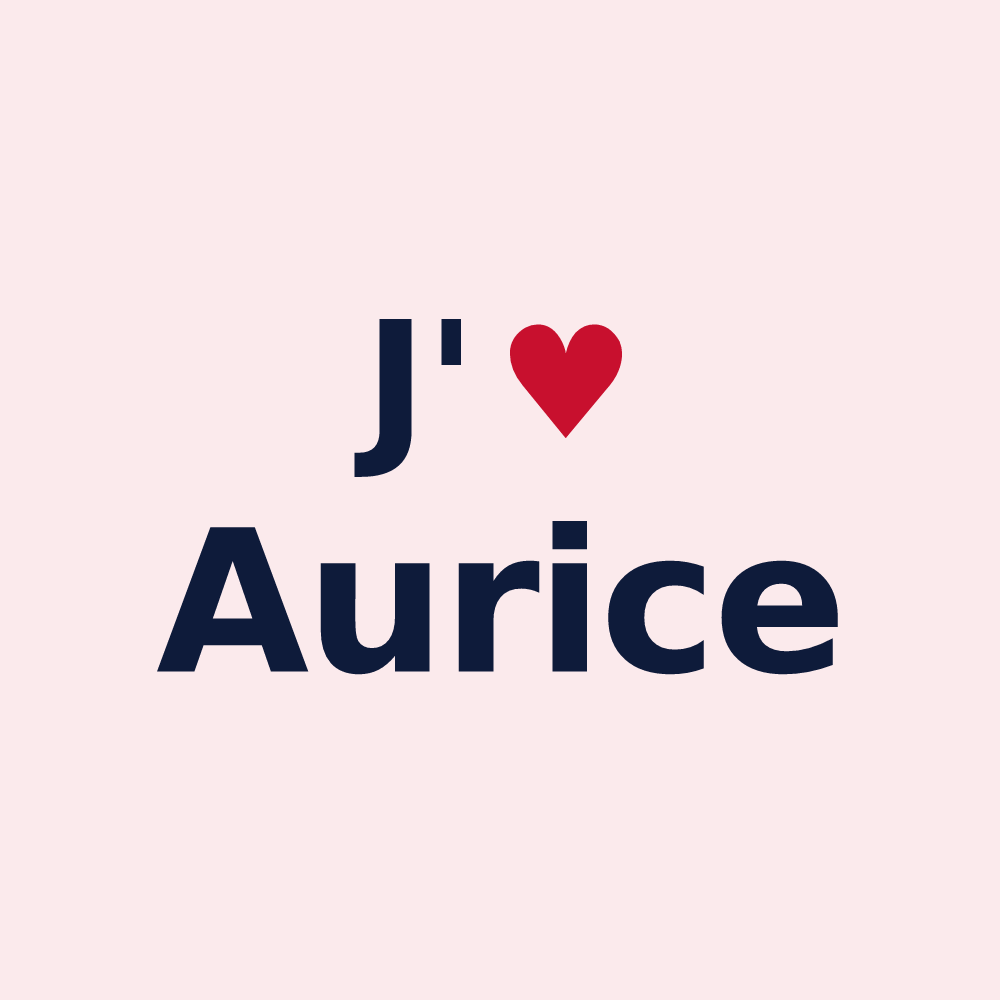 Magnet personnalisé Aurice — design J'aime Aurice