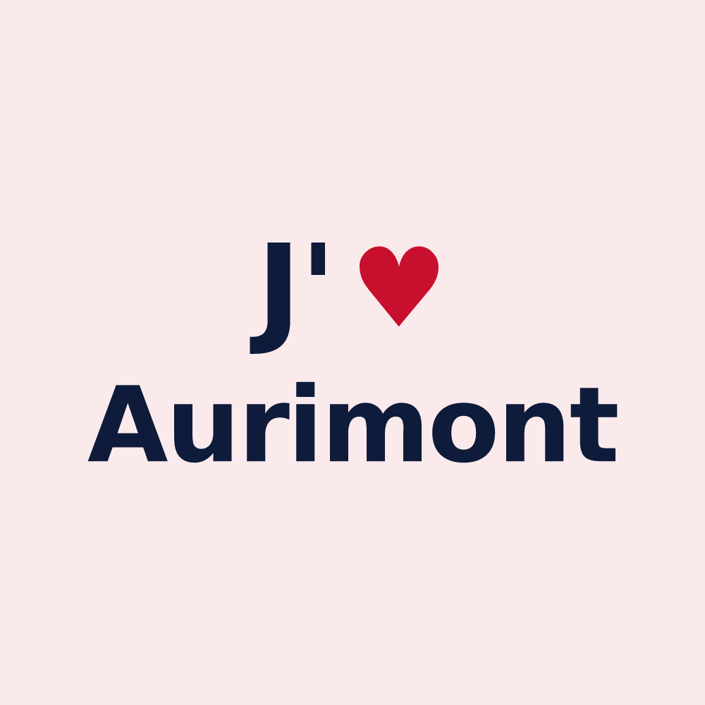 Magnet personnalisé Aurimont — design J'aime Aurimont