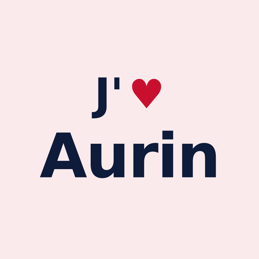Magnet personnalisé Aurin — design J'aime Aurin