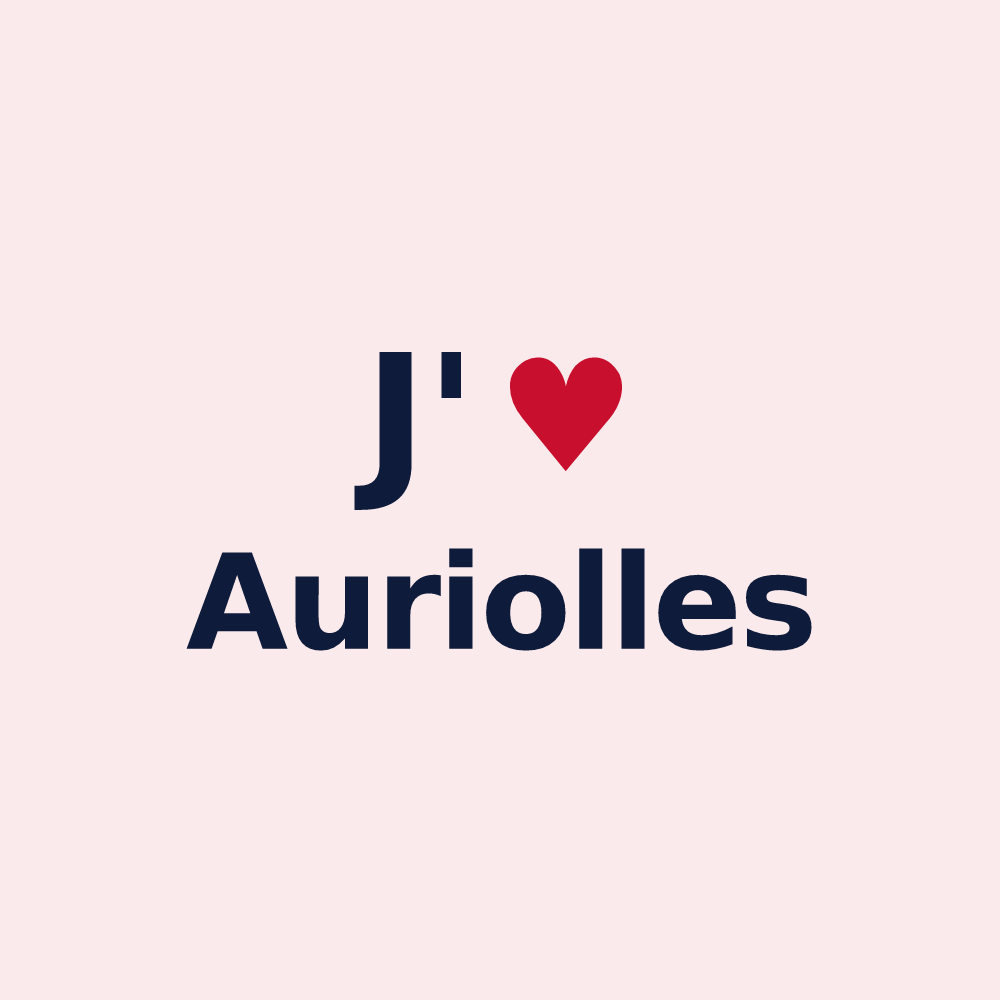 Magnet personnalisé Auriolles — design J'aime Auriolles