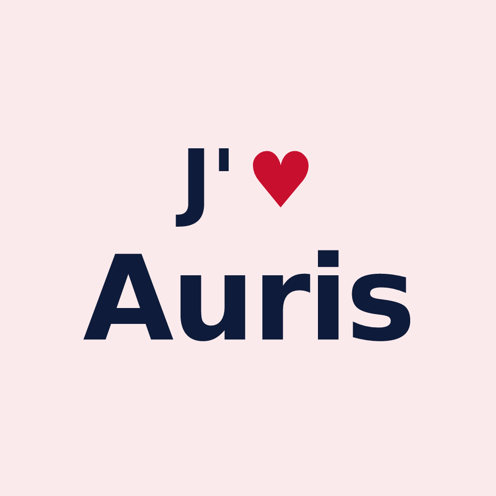 Magnet personnalisé Auris — design J'aime Auris