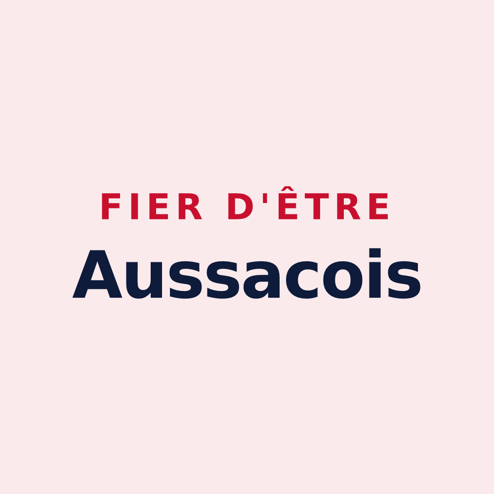 Magnet « Fier d'être Aussacois » — design pour Aussac