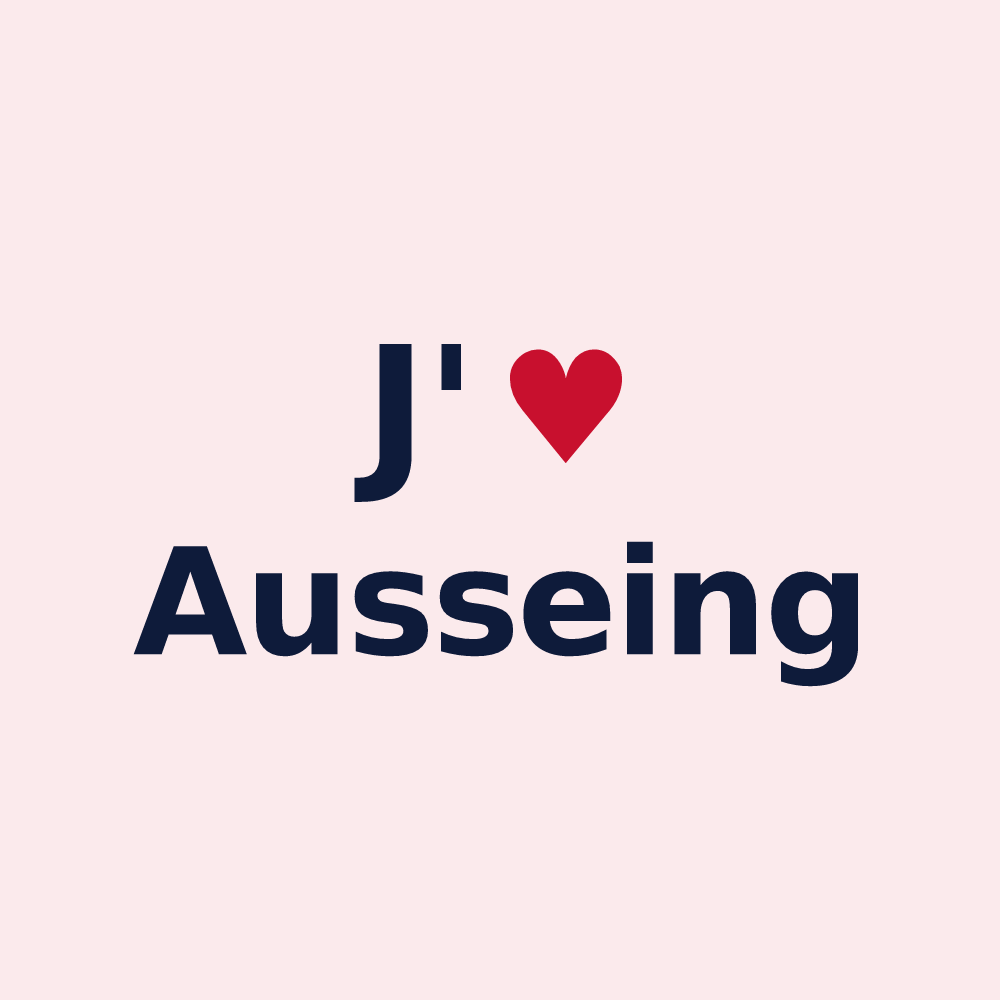 Magnet personnalisé Ausseing — design J'aime Ausseing