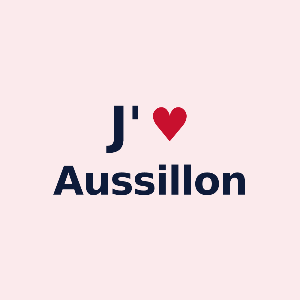 Magnet personnalisé Aussillon — design J'aime Aussillon