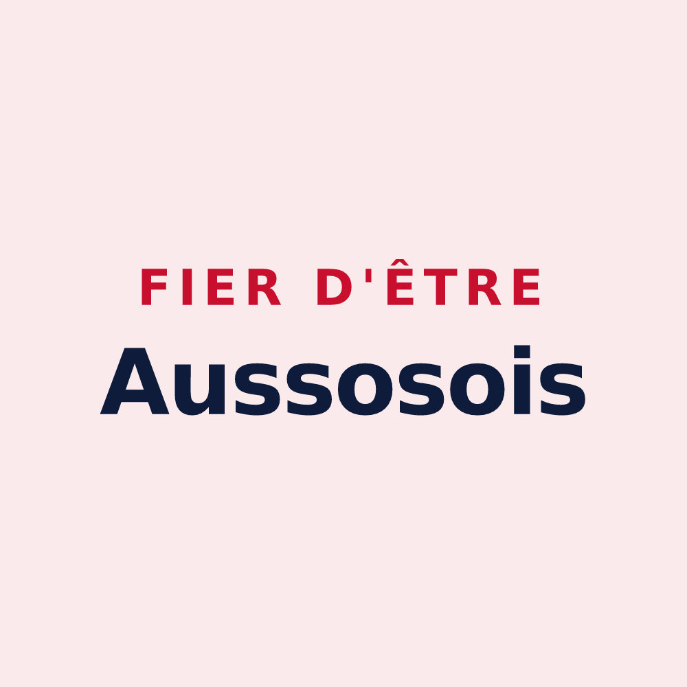 Magnet « Fier d'être Aussosois » — design pour Aussos
