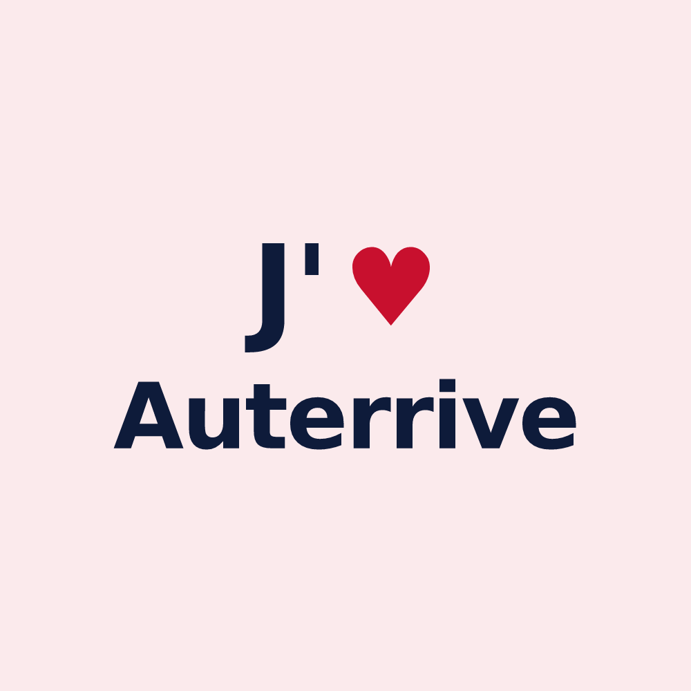 Magnet personnalisé Auterrive — design J'aime Auterrive
