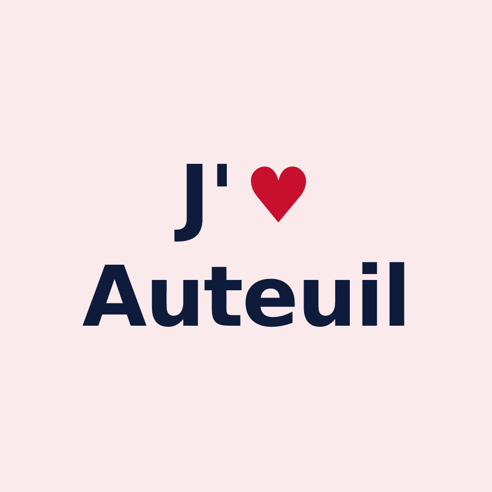 Magnet personnalisé Auteuil — design J'aime Auteuil