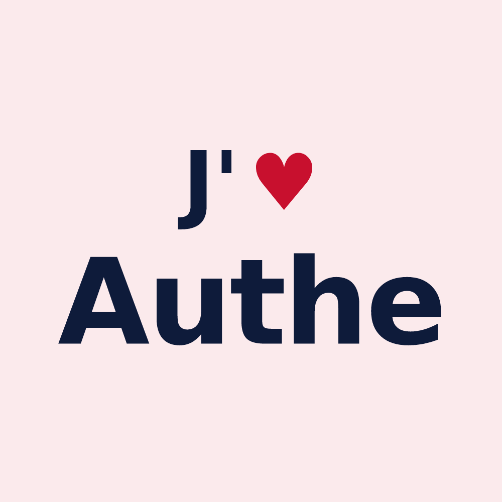 Magnet personnalisé Authe — design J'aime Authe