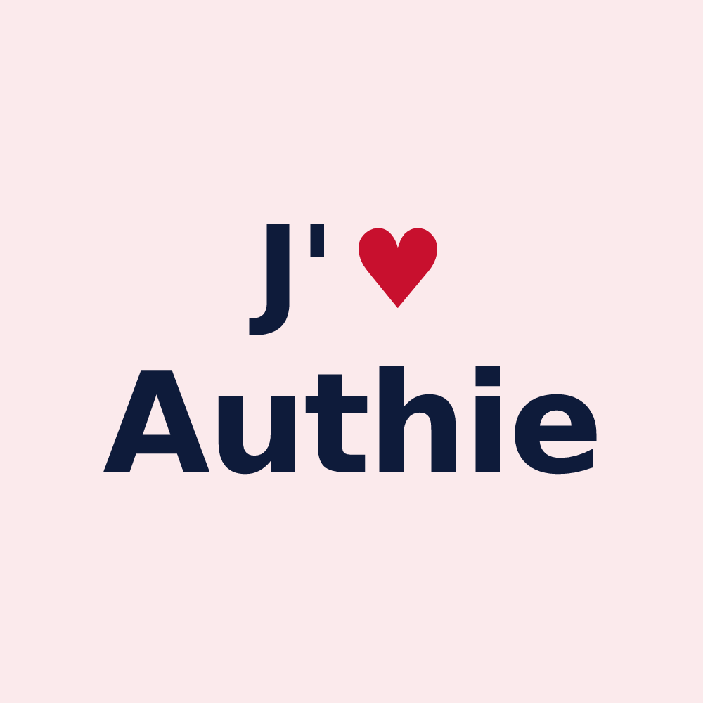 Magnet personnalisé Authie — design J'aime Authie