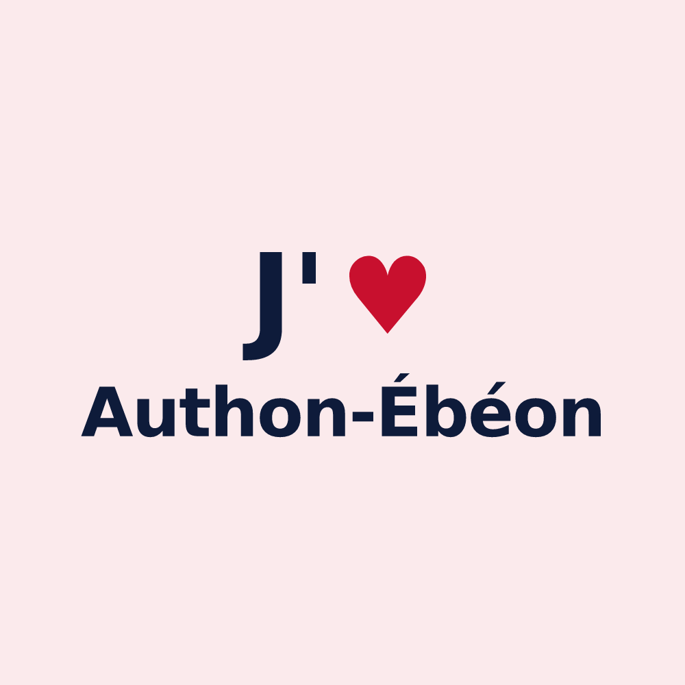 Magnet personnalisé Authon-Ébéon — design J'aime Authon-Ébéon